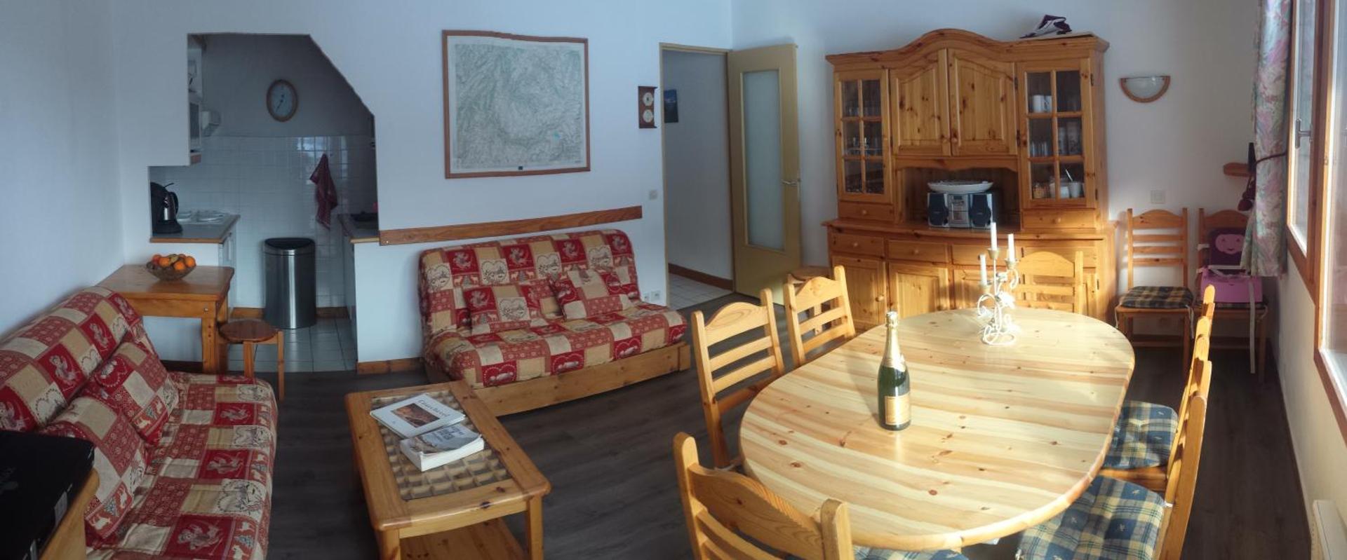 Appartement en résidence skis aux pieds avec sauna