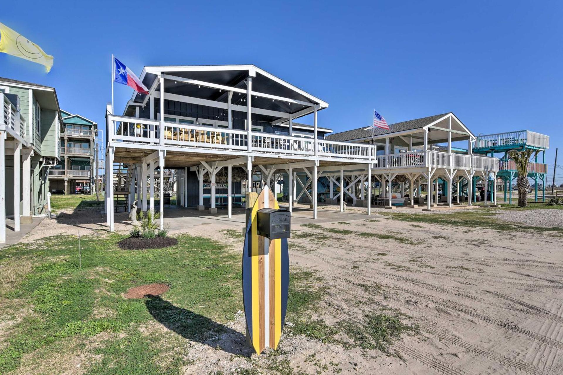 Deck and Gulf Access Surfside Beach Home!