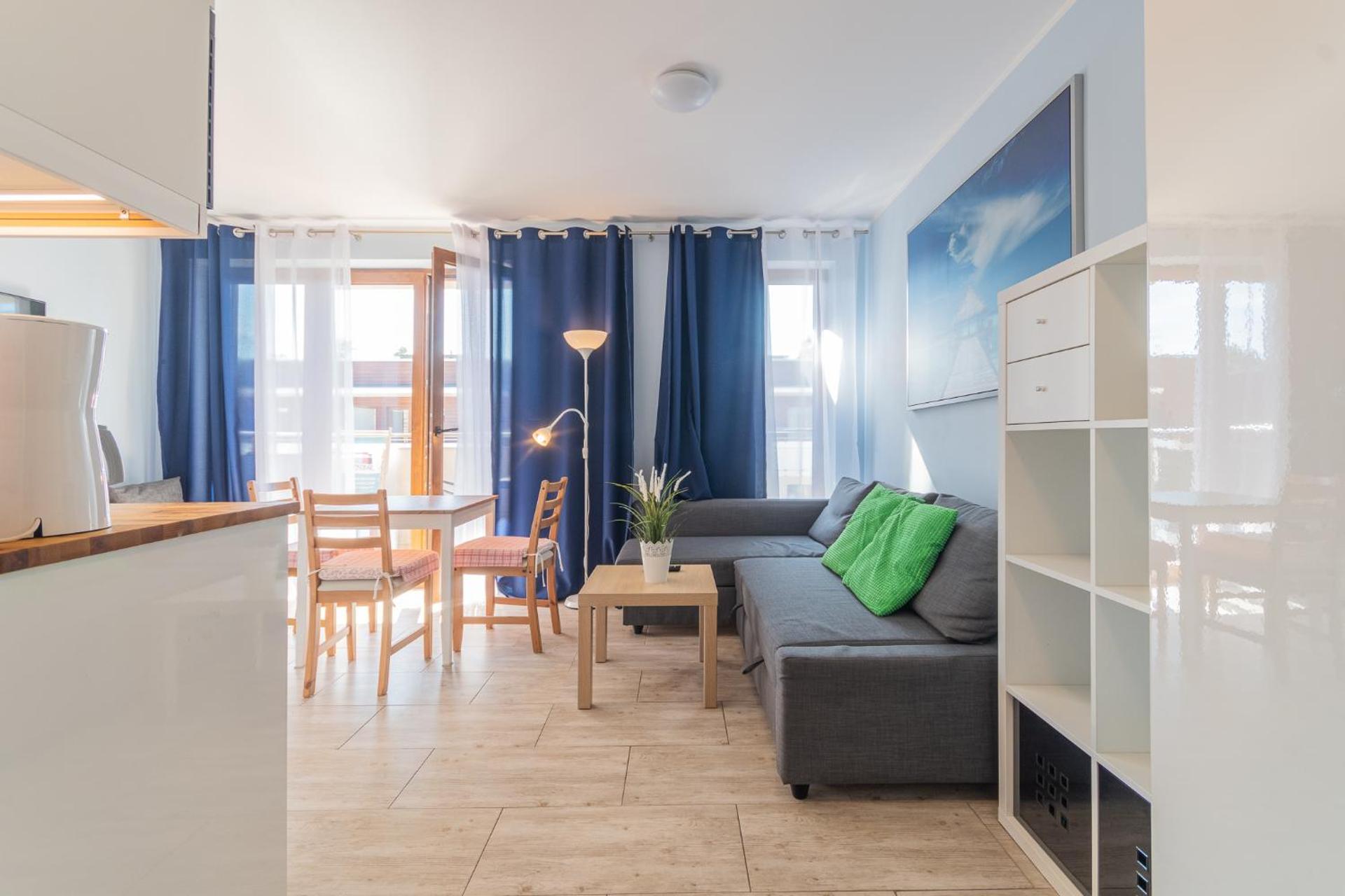 APARTAMENTY MIERZEJA - BALTIC PARK STEGNA, Studio 24m2, 500 m od plaży, Bezpłatny Meleks