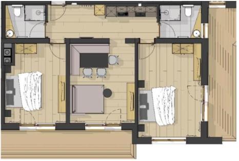Apartment with Mountain View