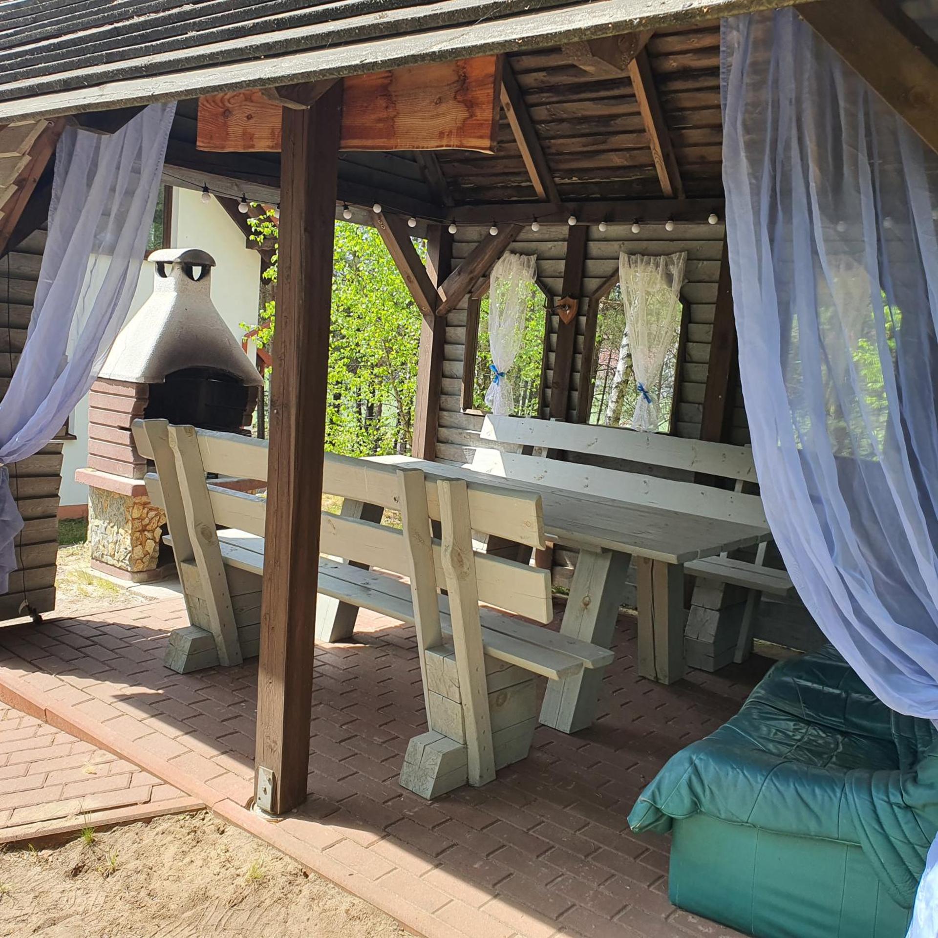 Agro Breza dom z kominkiem 80 metrów od jeziora - sauna, balia ogrodowa