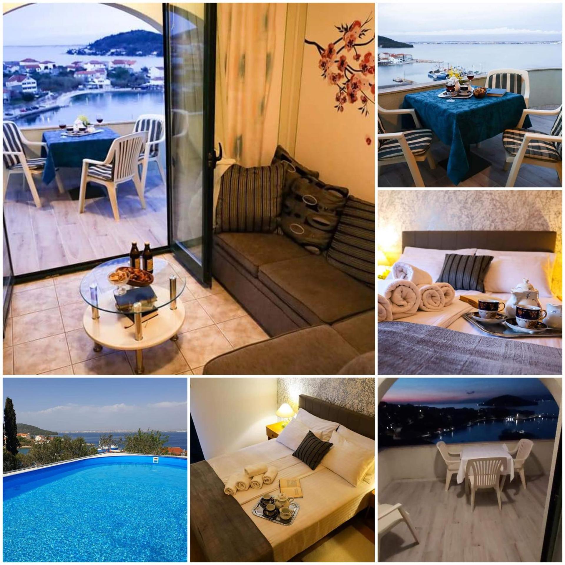 Zadar Kali Booking Franov Residence on island Ugljan with the pool, BBQ and beautiful sea-view!