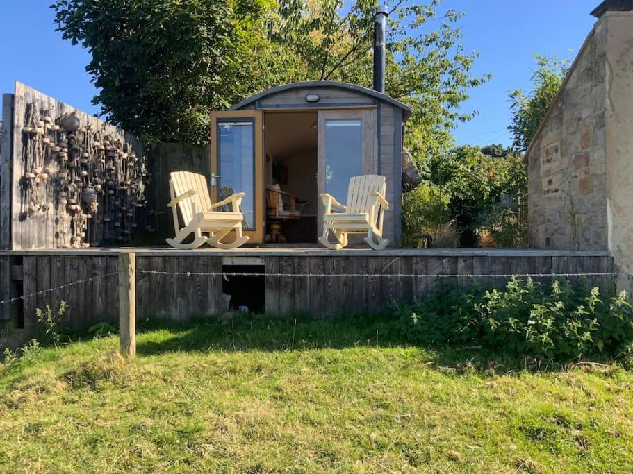 The Goods Wagon, private garden and stunning views