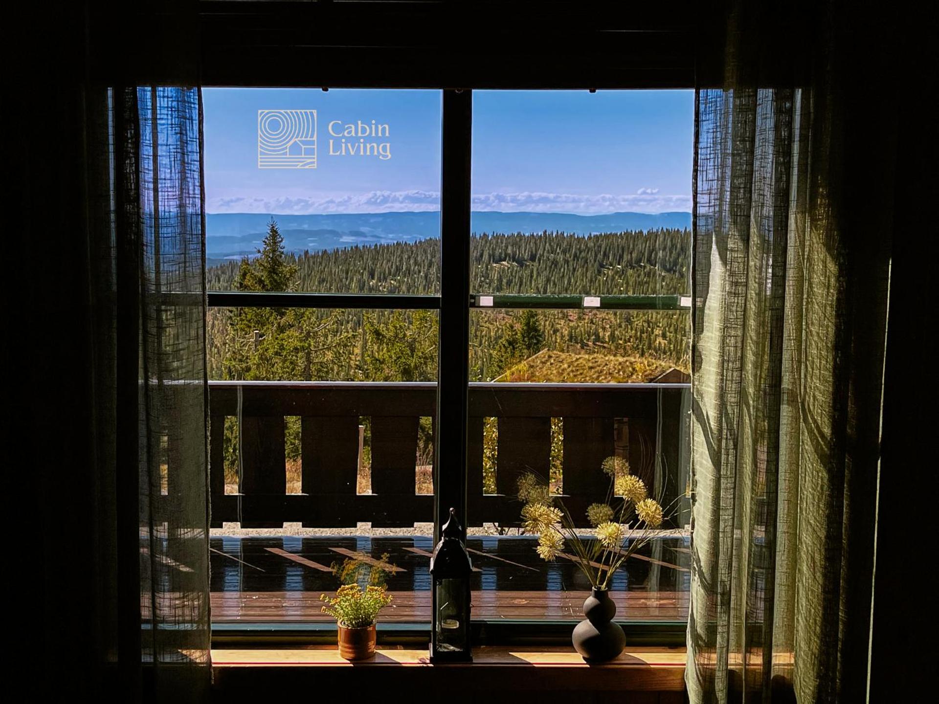 Large cabin at Sjusjøen with sauna, fireplace, view and cross-country skiing