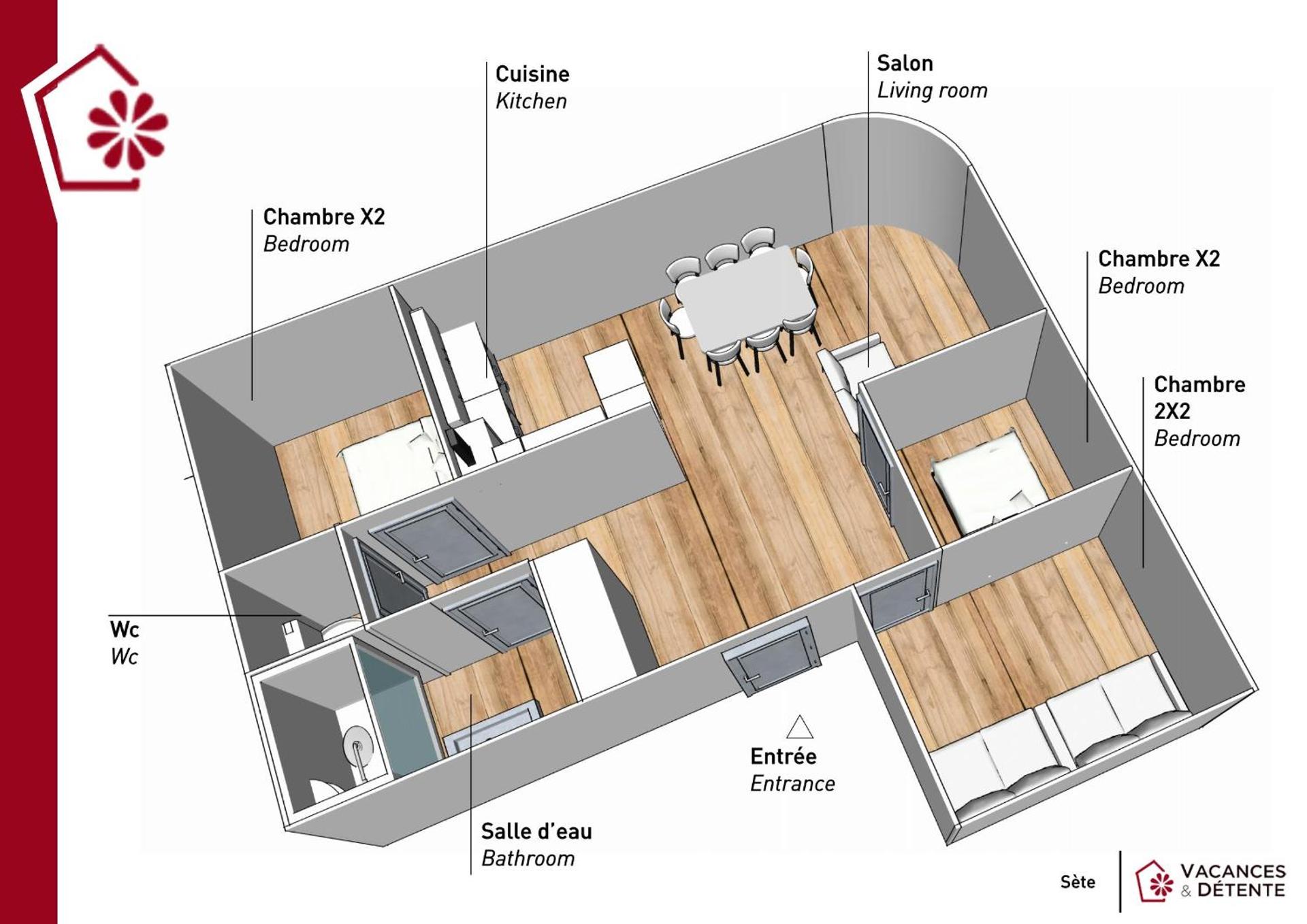 Grand Appartement Au Coeur de Sète