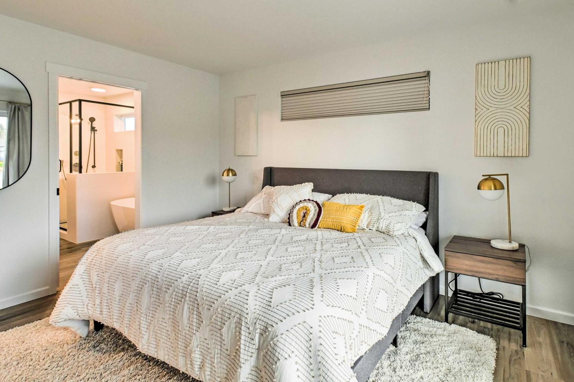 Modern Ocean Shores Getaway with Dock!