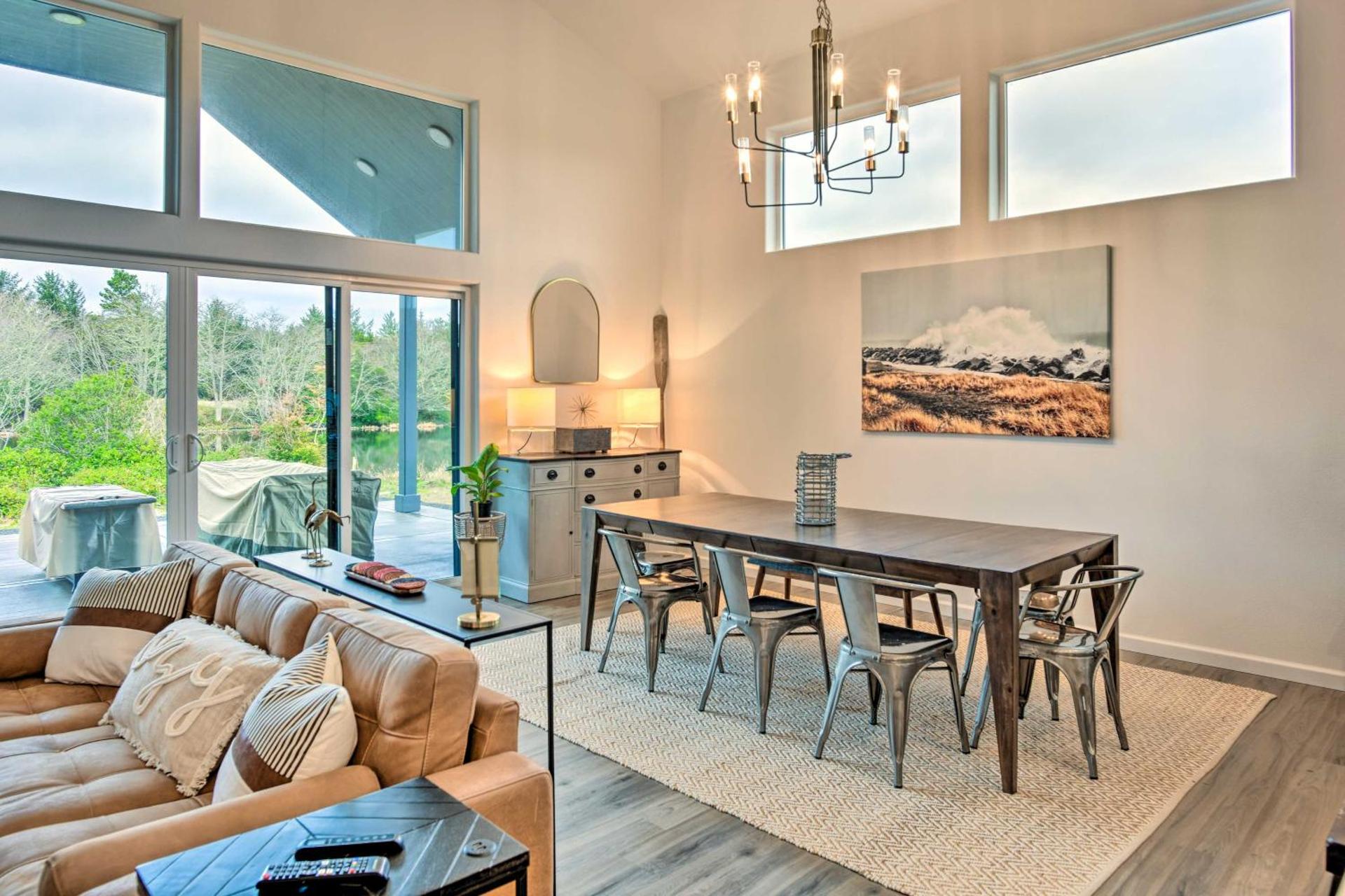 Modern Ocean Shores Getaway with Dock!