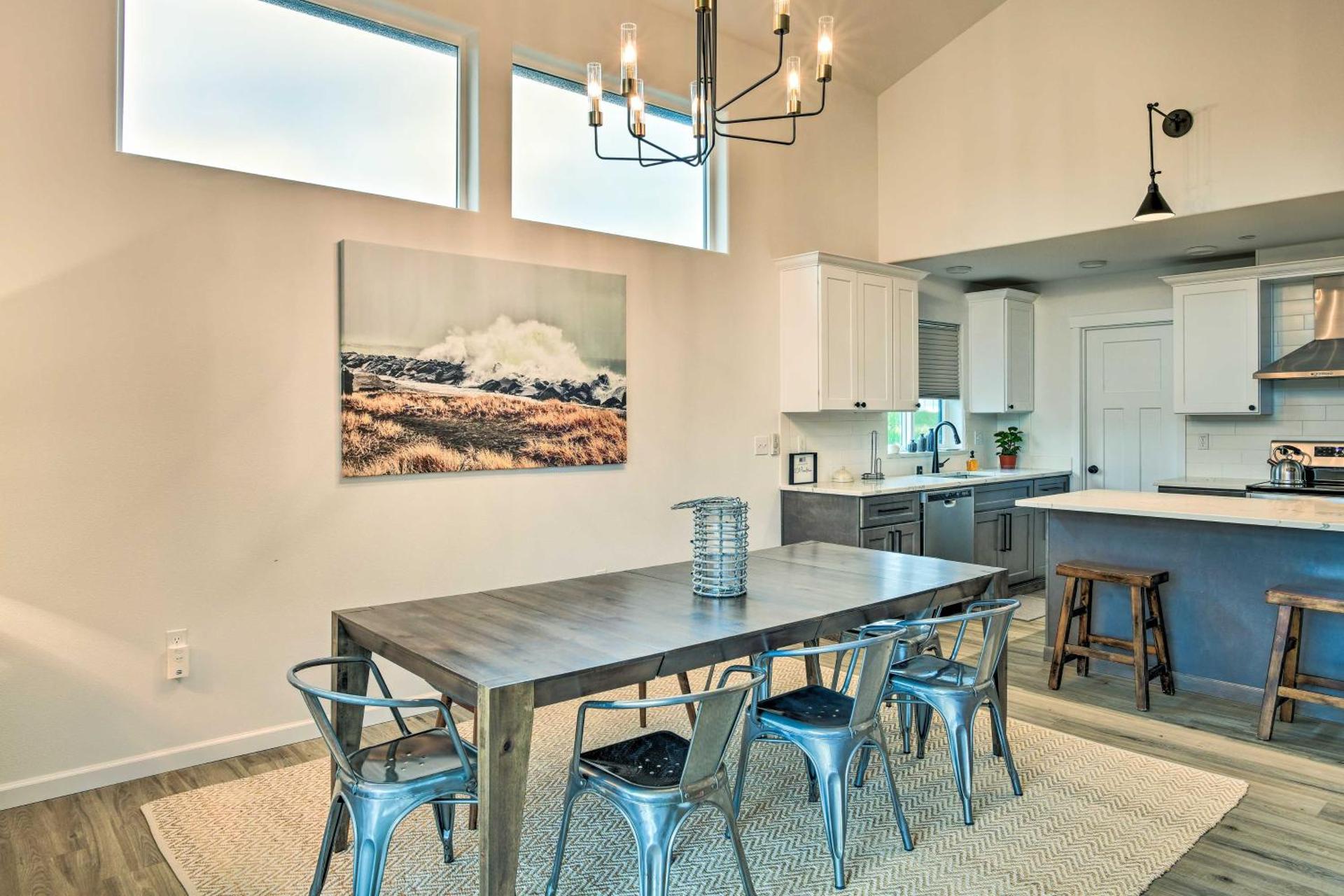 Modern Ocean Shores Getaway with Dock!