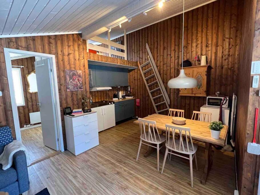 Koselig hytte med uteplas ved Hallingdalselva