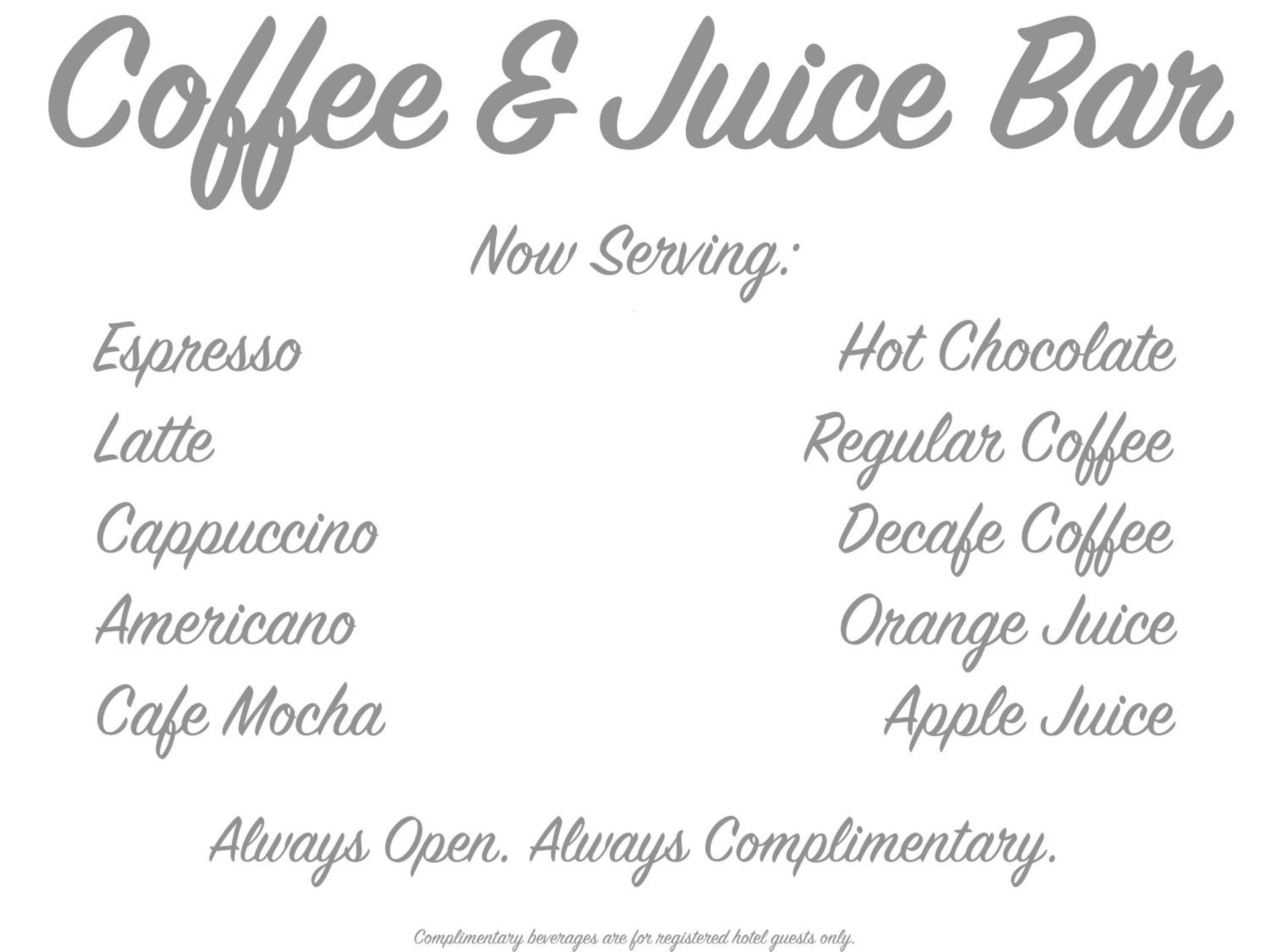 Coffee/tea facilities