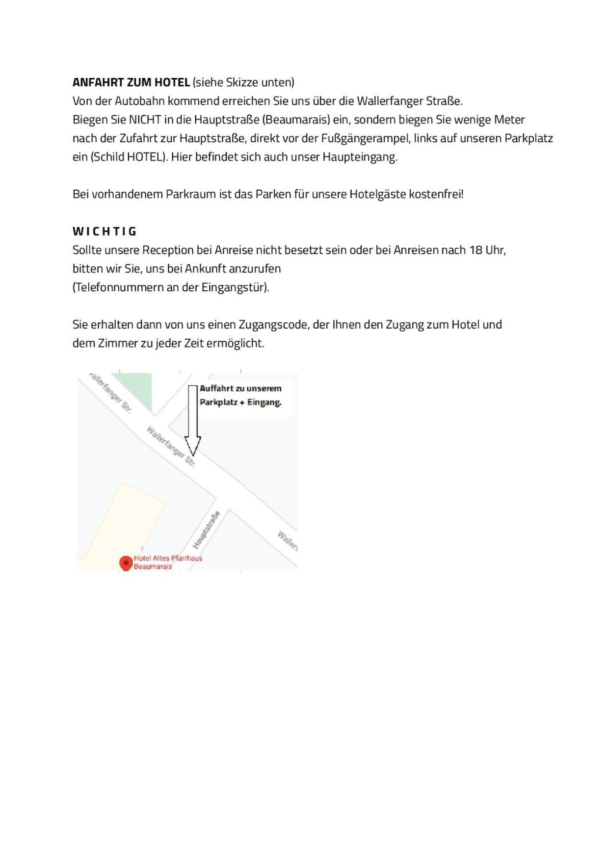 Hotel Altes Pfarrhaus Beaumarais