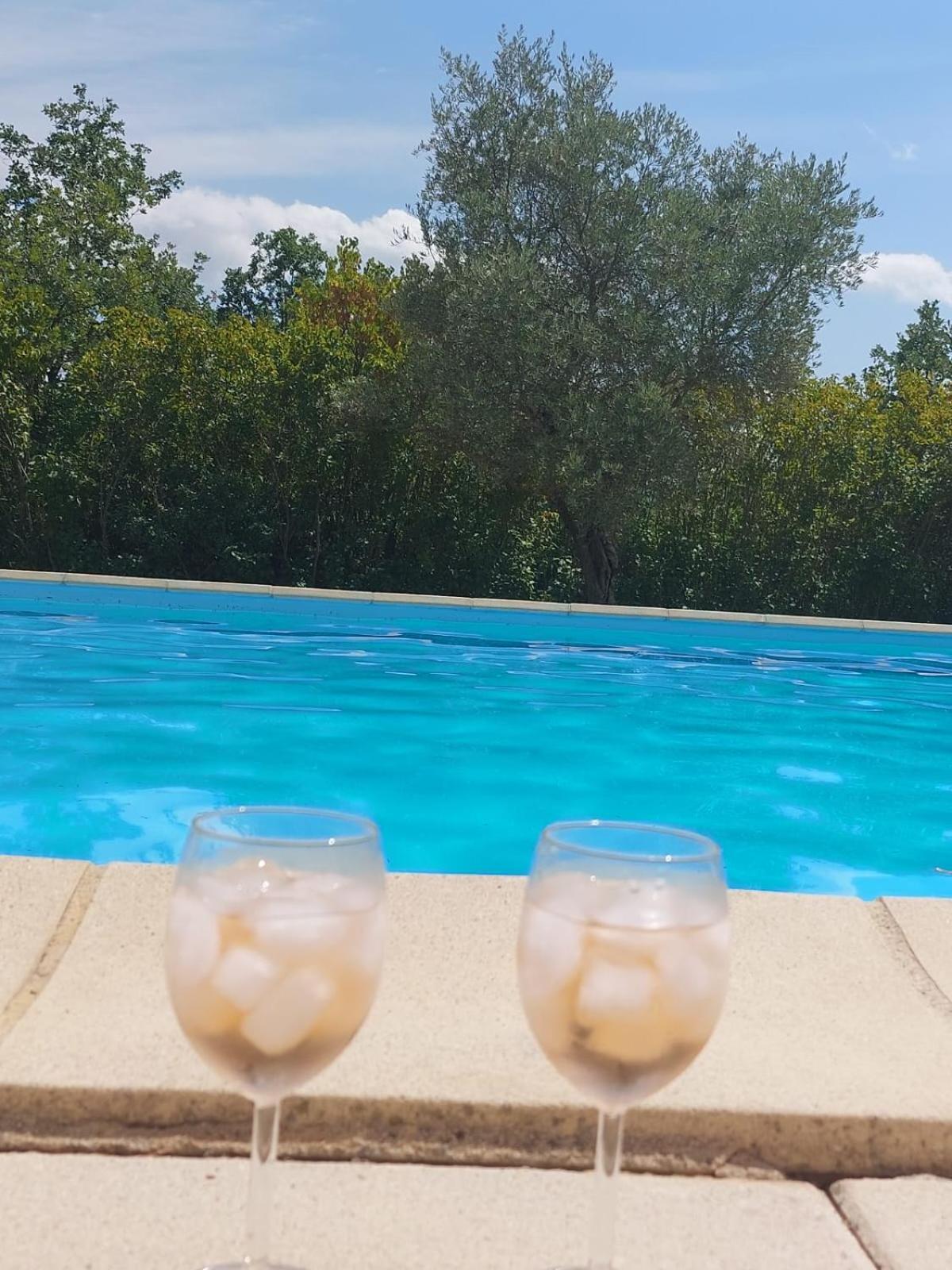 Logement d'exception près du Colorado provencal dans une résidence au calme avec piscine offrant une vue imprenable sur le Luberon depuis sa terrasse