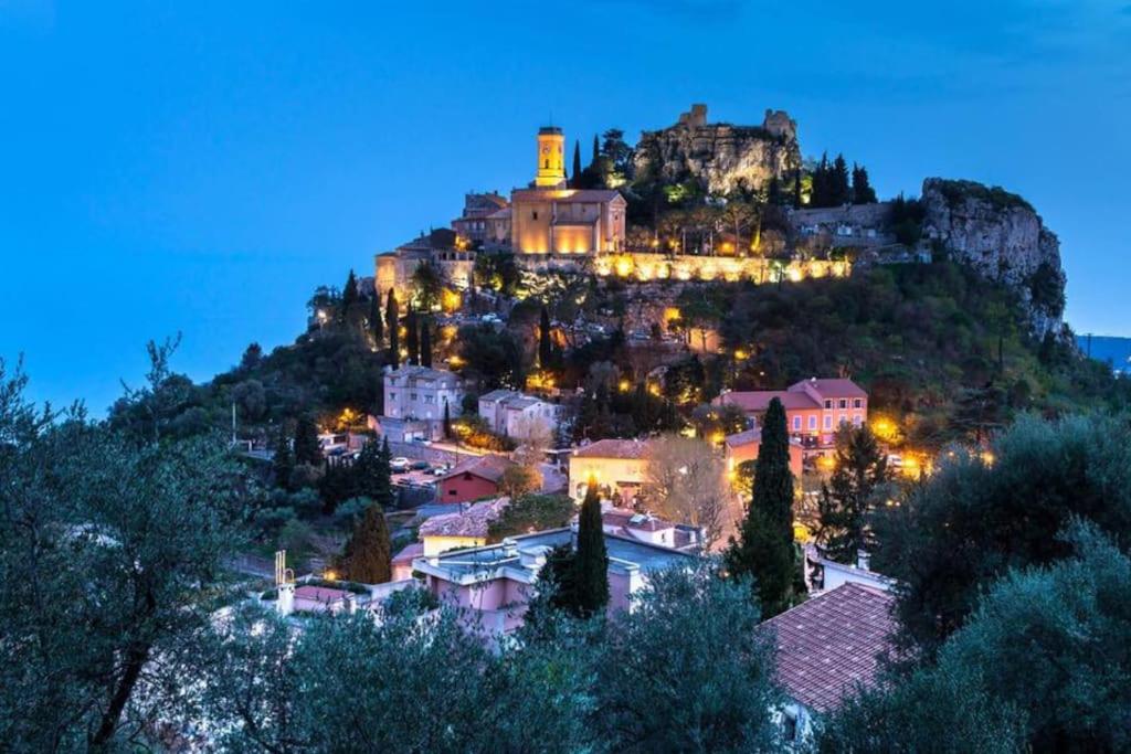 Studio tout confort avec parking et terrasse à Eze village
