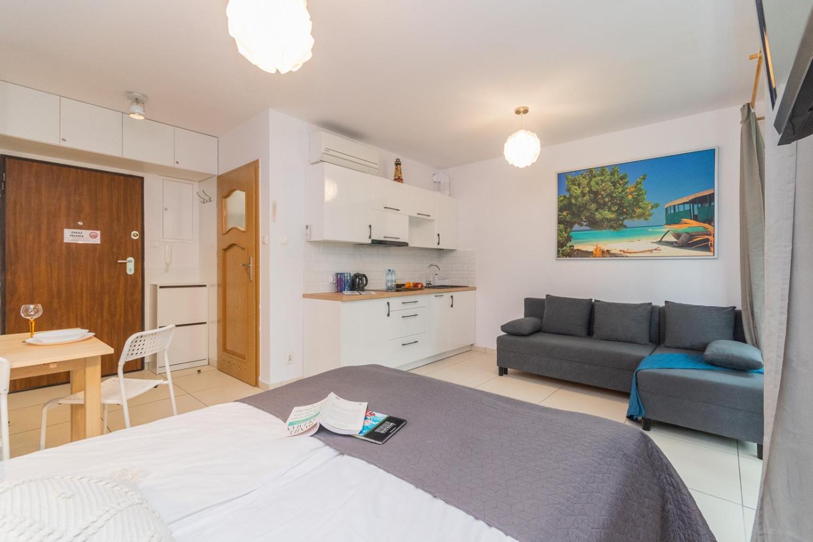 APARTAMENTY MIERZEJA - BALTIC PARK STEGNA, Studio 24m2, 500 m od plaży, Bezpłatny Meleks