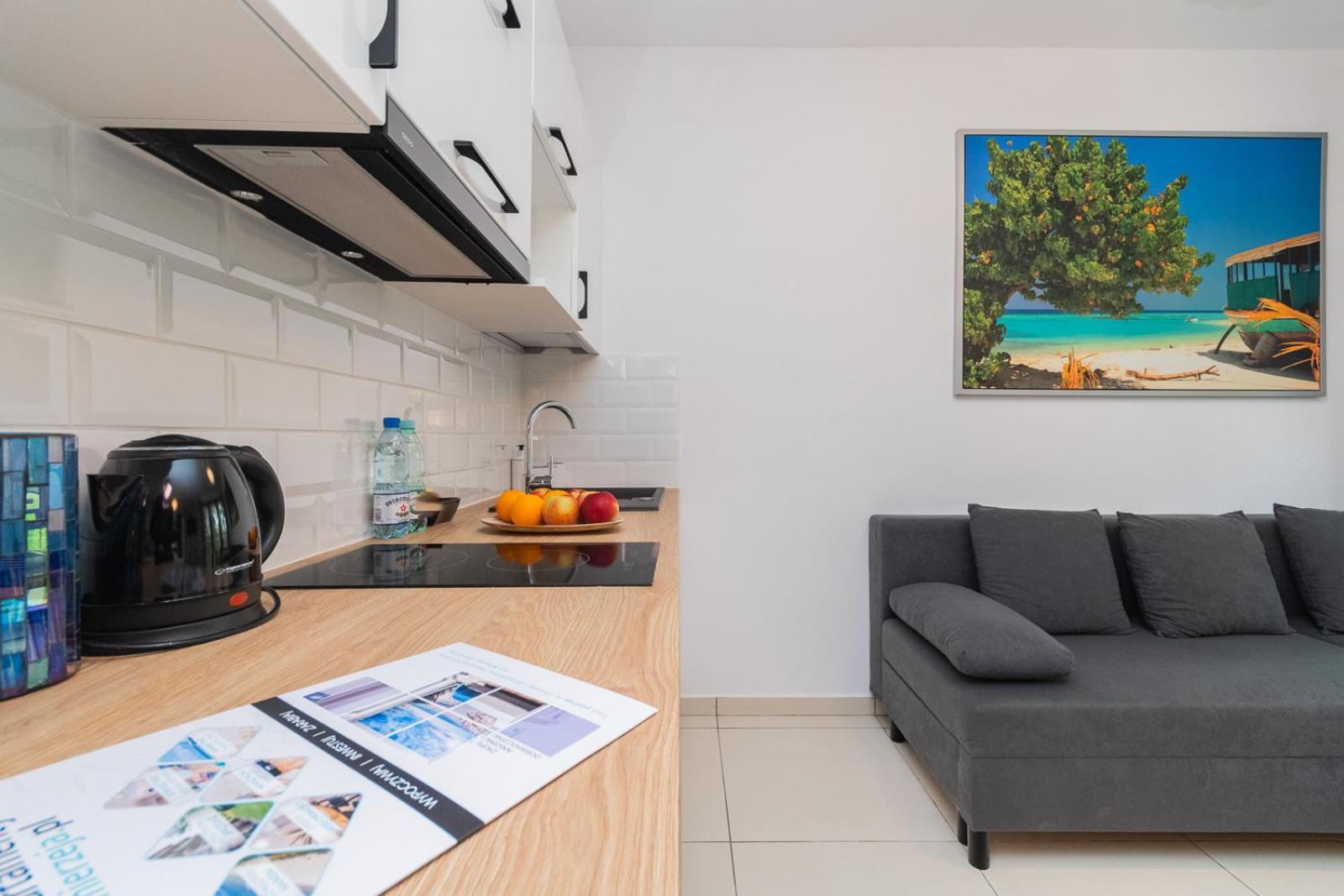 APARTAMENTY MIERZEJA - BALTIC PARK STEGNA, Studio 24m2, 500 m od plaży, Bezpłatny Meleks