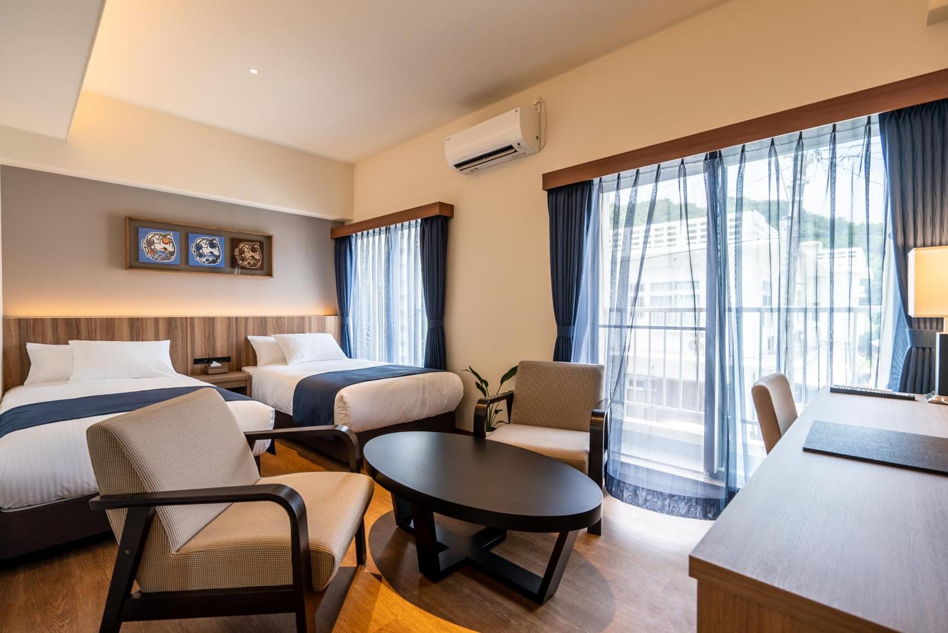 Standard Zweibettzimmer mit Bergblick