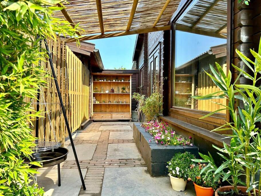 Jungle style lodge with jacuzzi ,sauna and garden near Amsterdam