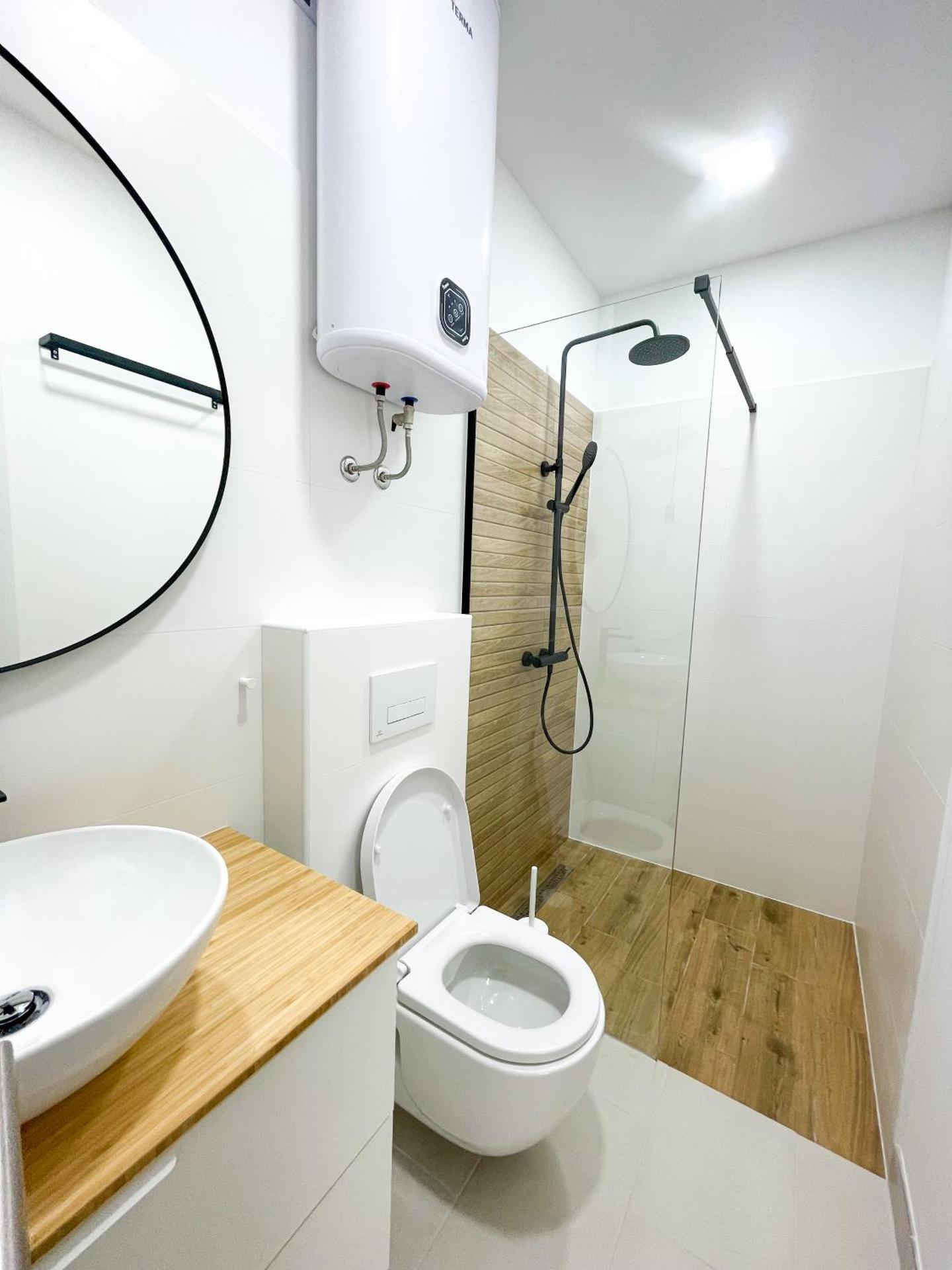 Modern studio overlooking downtown