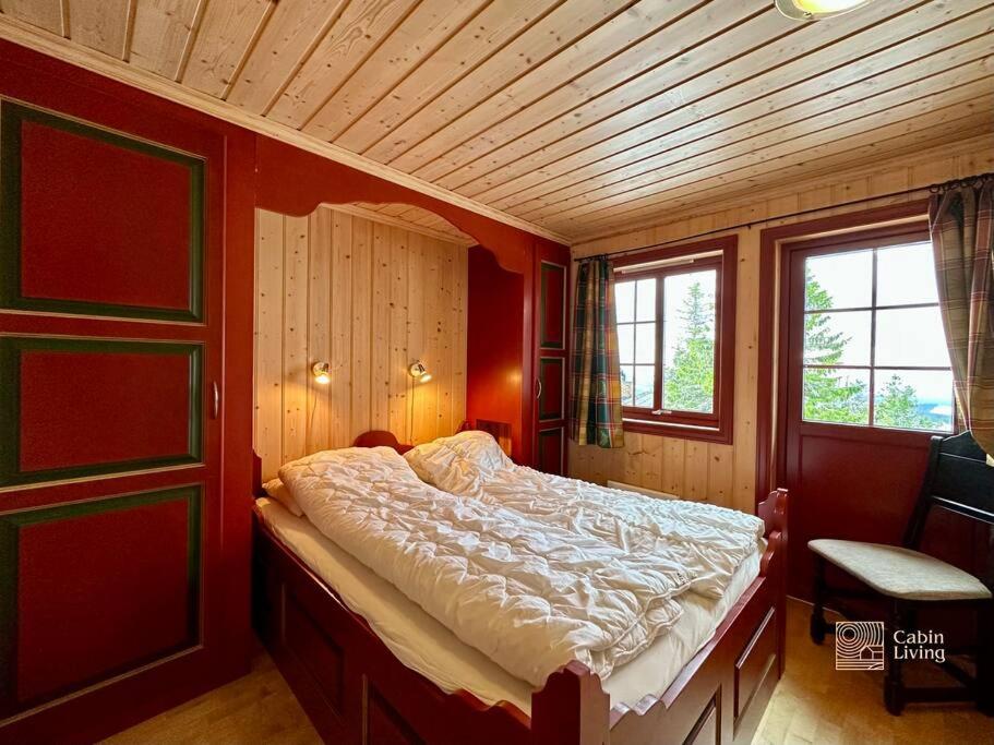 Large cabin with Sjusjøens best view, sauna and ski in out