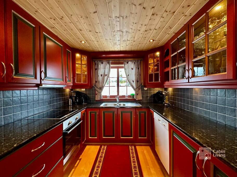 Large cabin with Sjusjøens best view, sauna and ski in out