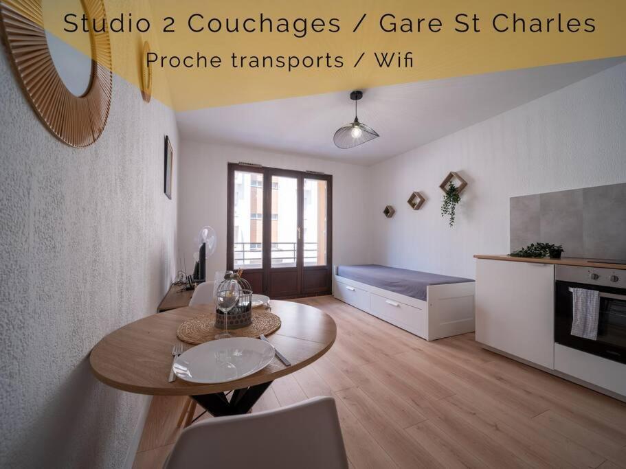 Appartement tout équipé balcon à 5min de la gare St Charles