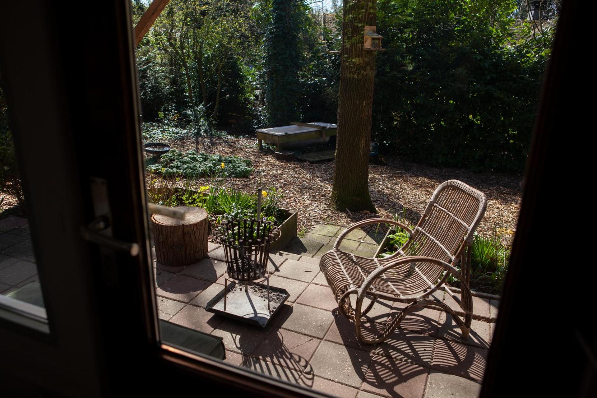 Knus boshuisje onder de eiken