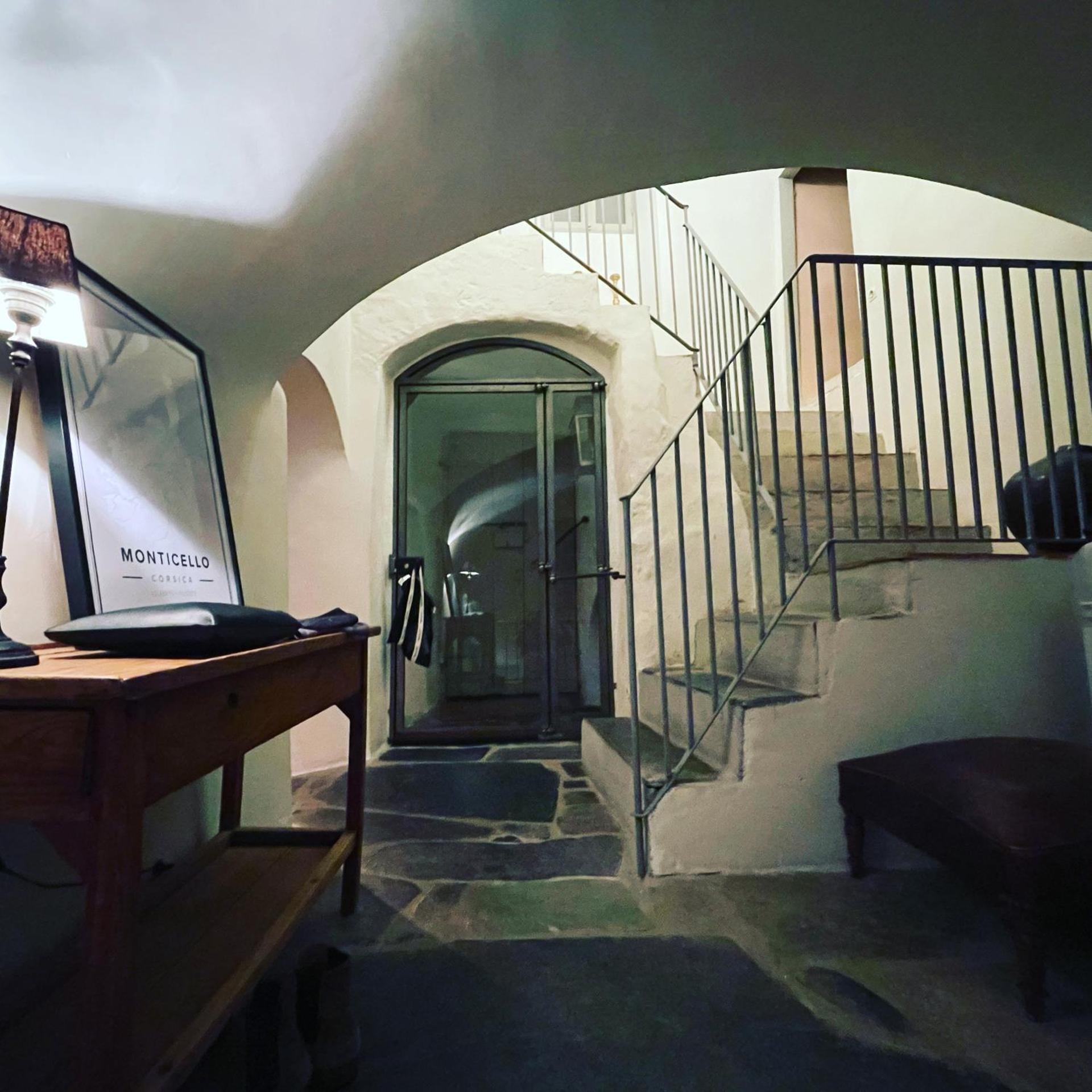 Air-conditioned authentic village house with sea view, terraces and swimming pool