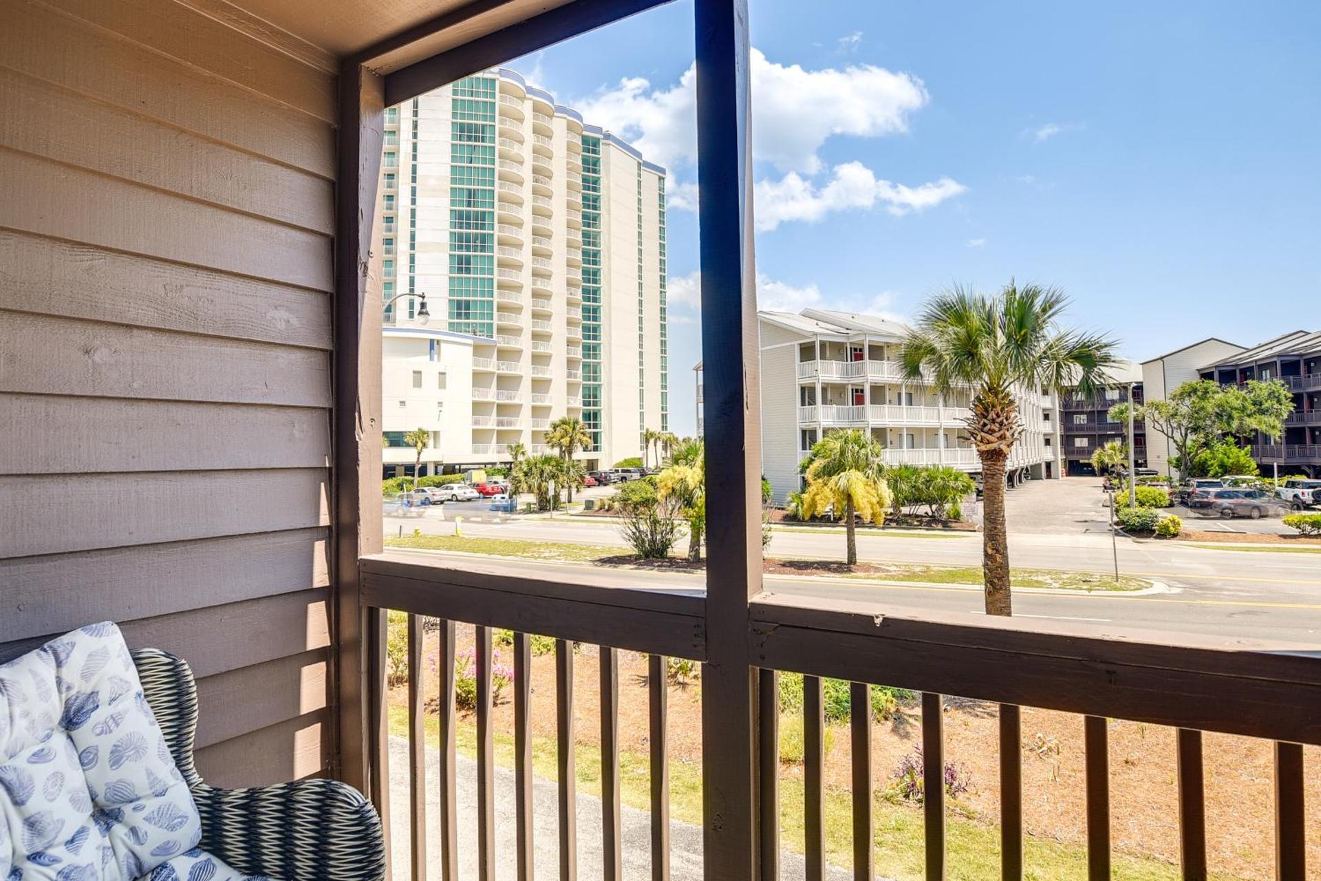 Walk to Coast North Myrtle Beach Condo with Pool!
