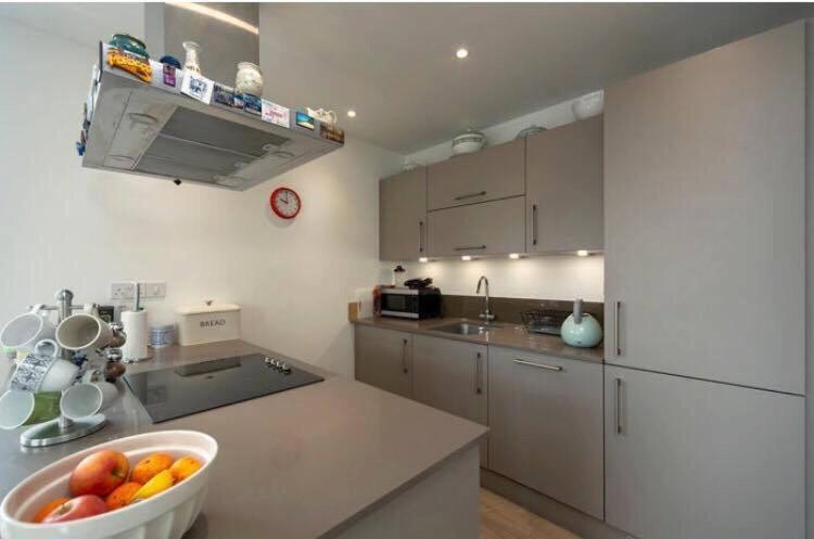 Room with private bathroom in a modern two bedroom two bathroom flat