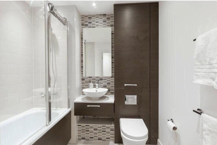 Room with private bathroom in a modern two bedroom two bathroom flat