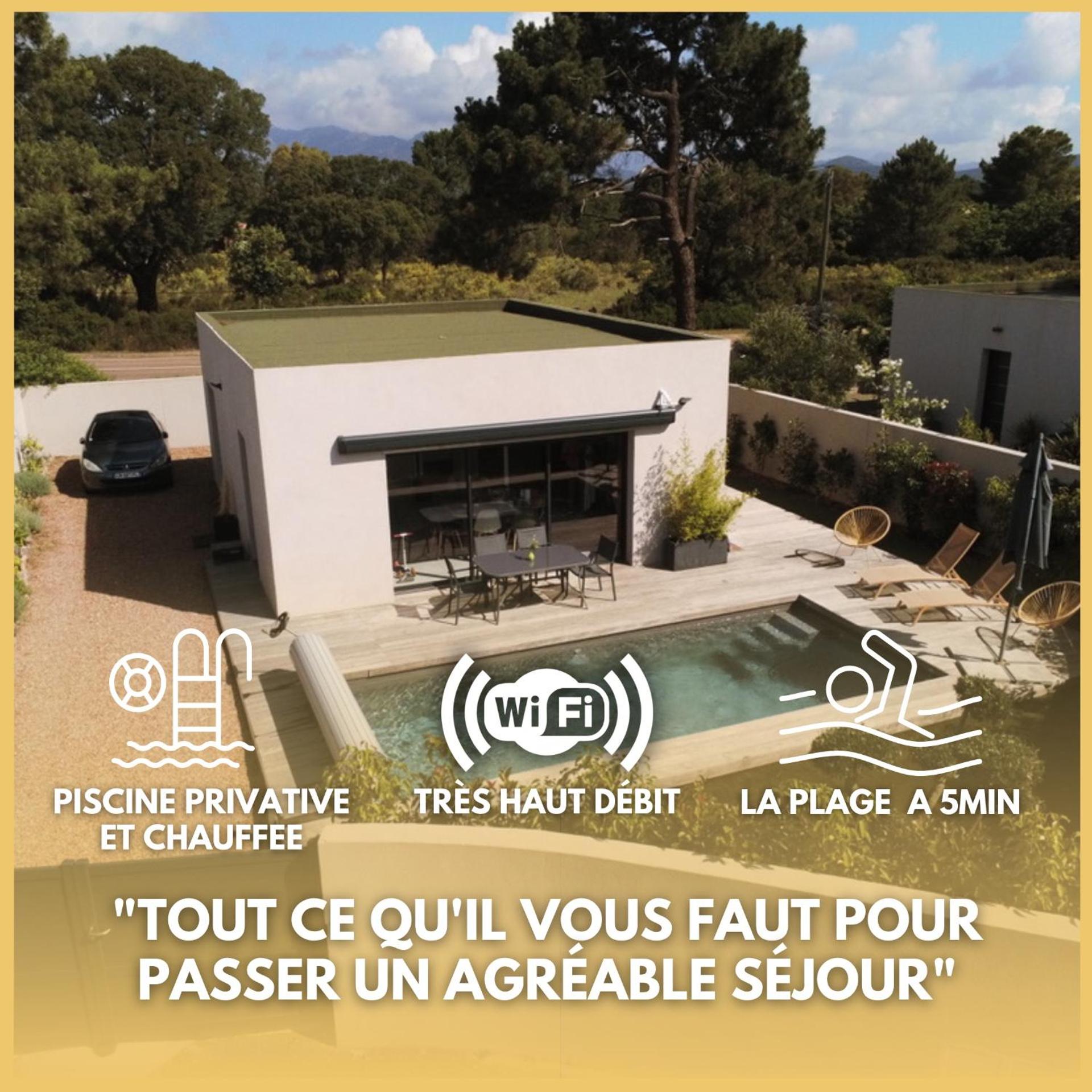 Villa piscine à 1km plage proche porto vecchio