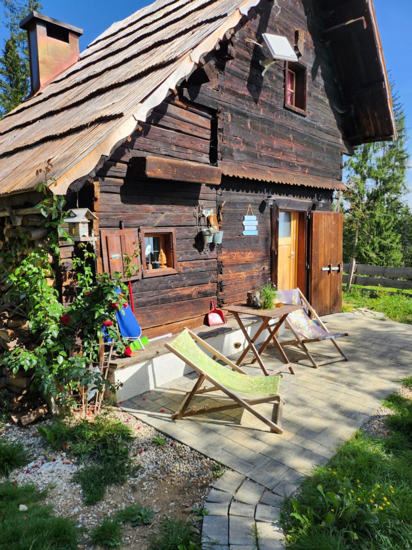 Urige Waldbienenhütte