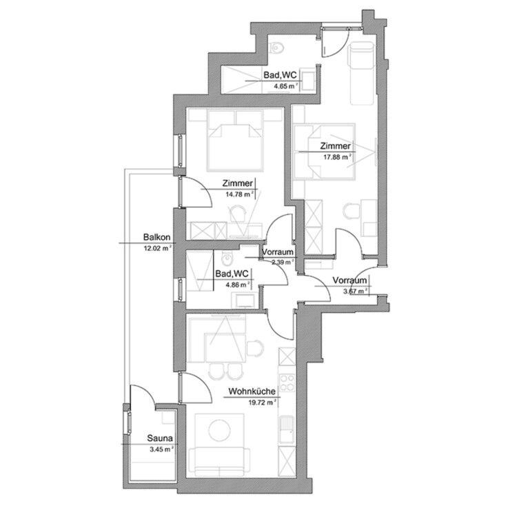 Apartment with Sauna