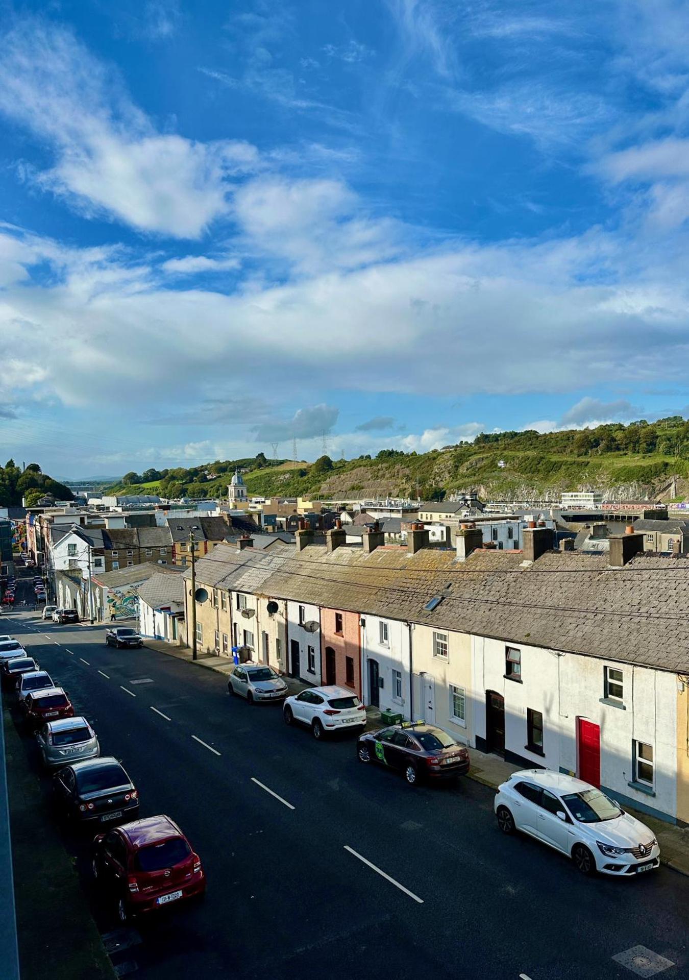 Overlooking city centre apt