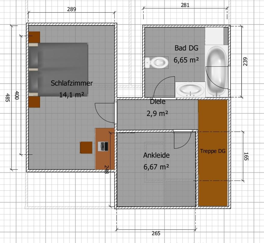 Berg Messe DG 1Zi, K,D,B Parkplatz, W-Lan, Homeoffice