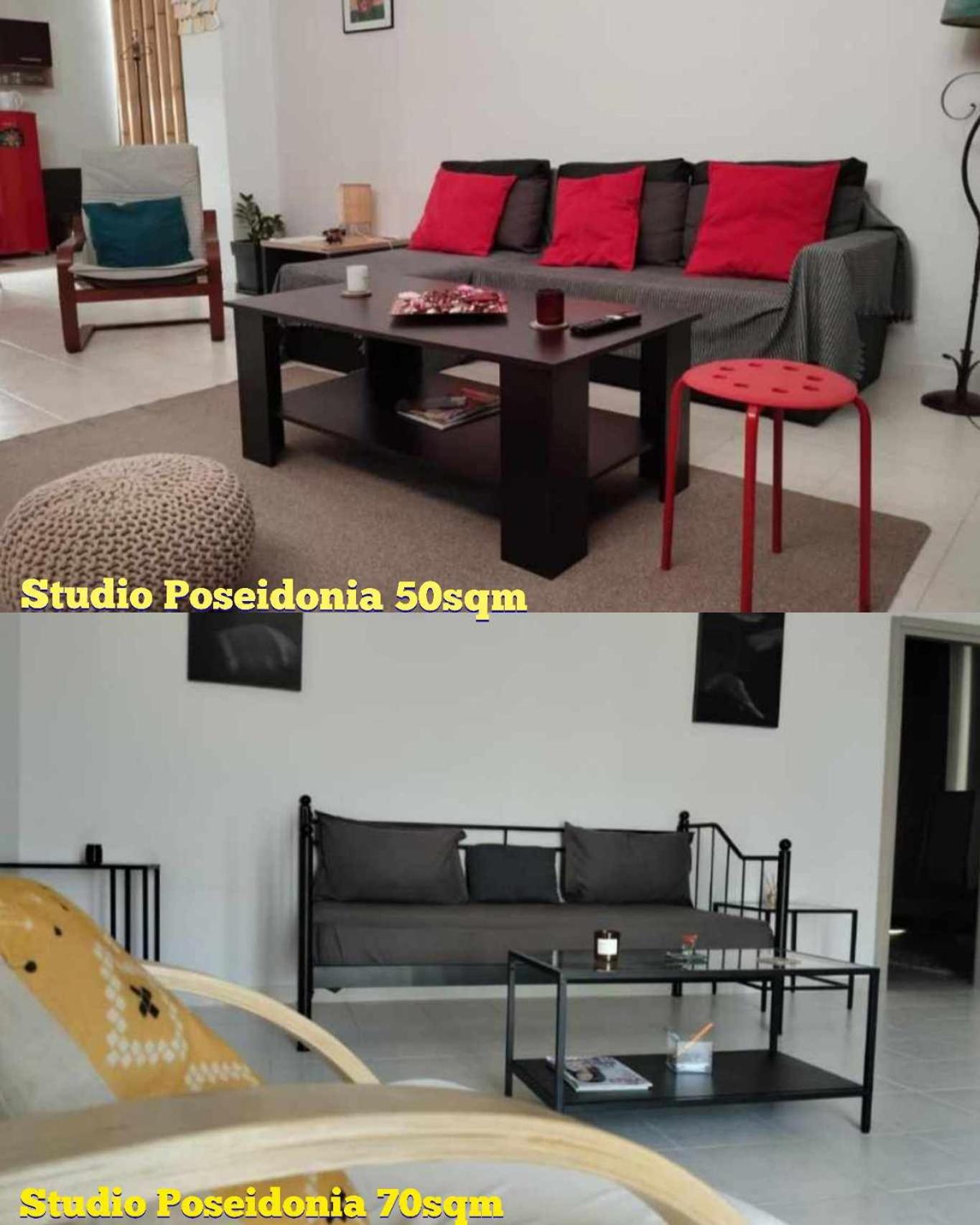 STUDIOS POSEIDONIA apartments 50 & 70 sqm with sea view