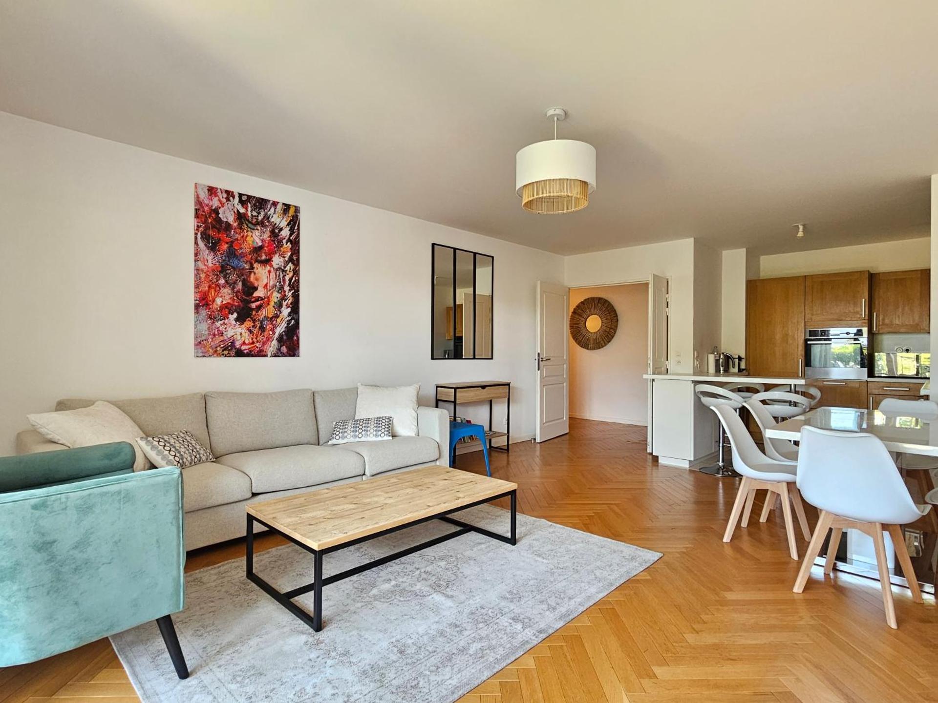 Grand 3 pièces, 2 jardins, Parking sous sol.