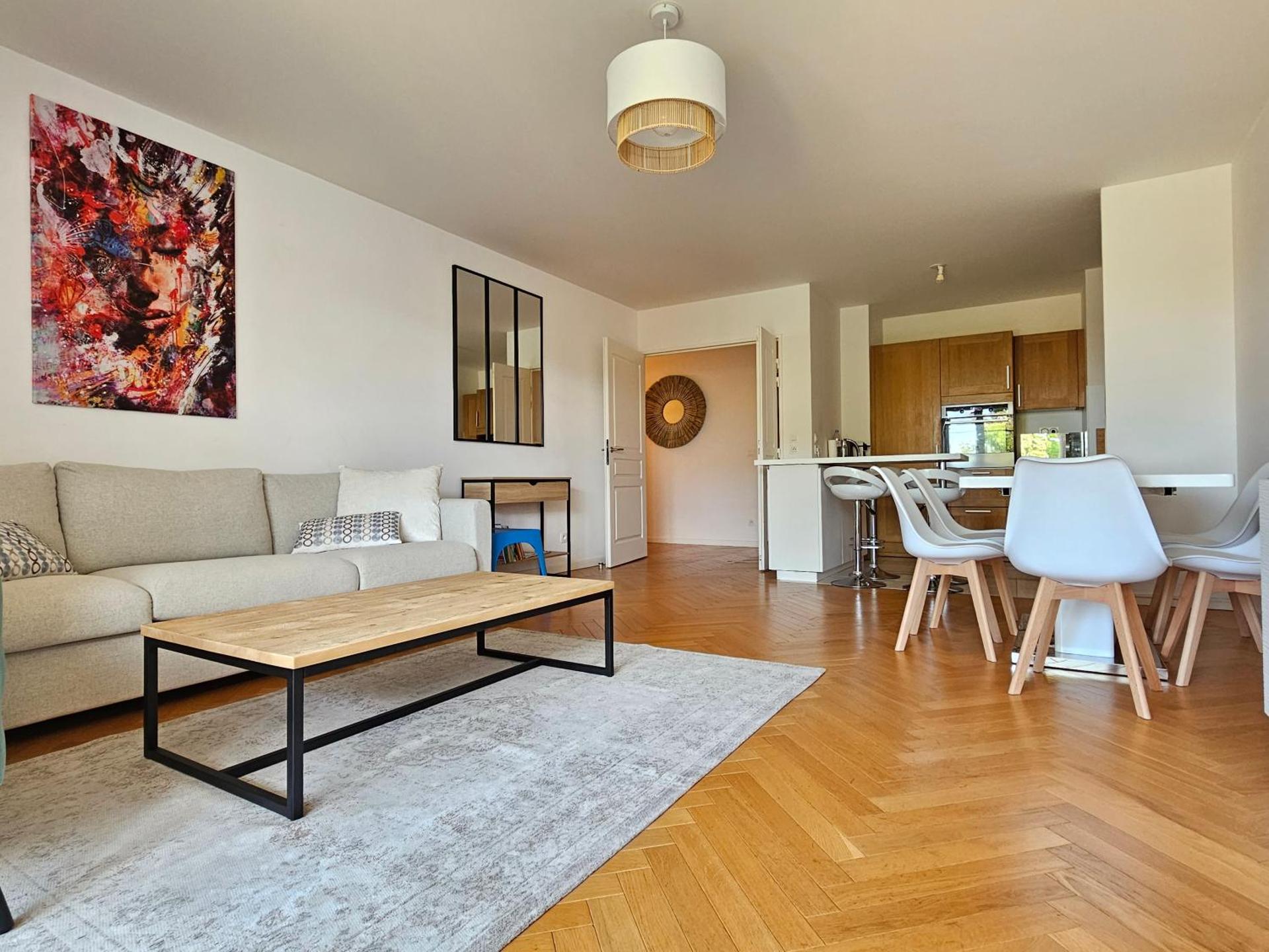 Grand 3 pièces, 2 jardins, Parking sous sol.