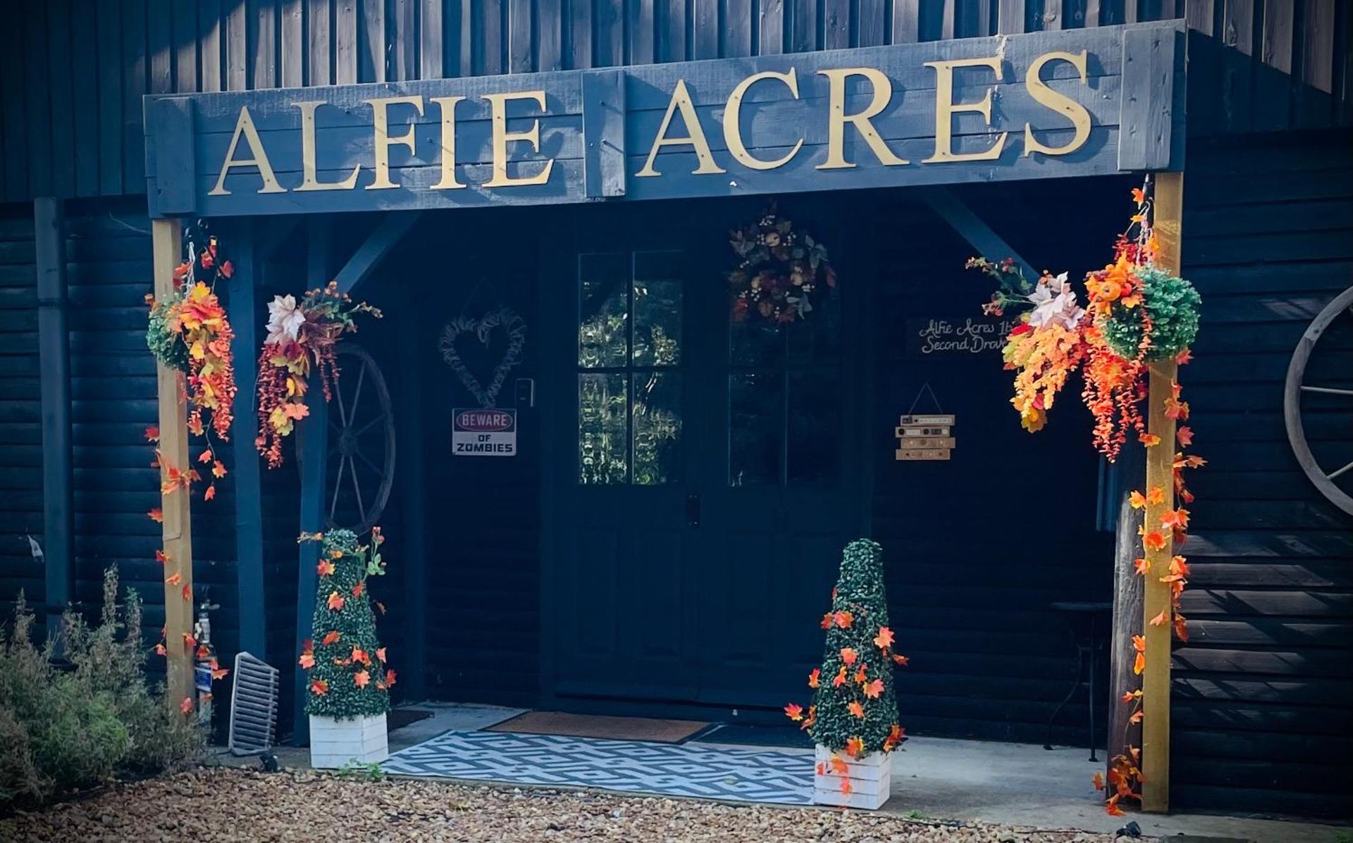 Alfie Acres - Secluded Cabin set in 5 Acres of Privacy, with Exclusive use of Swimming Pool and Hot Tub for up to 10 Guests