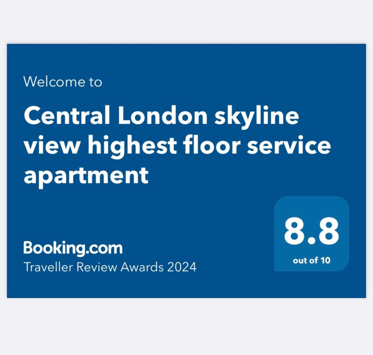 Central London skyline view highest floor service apartment