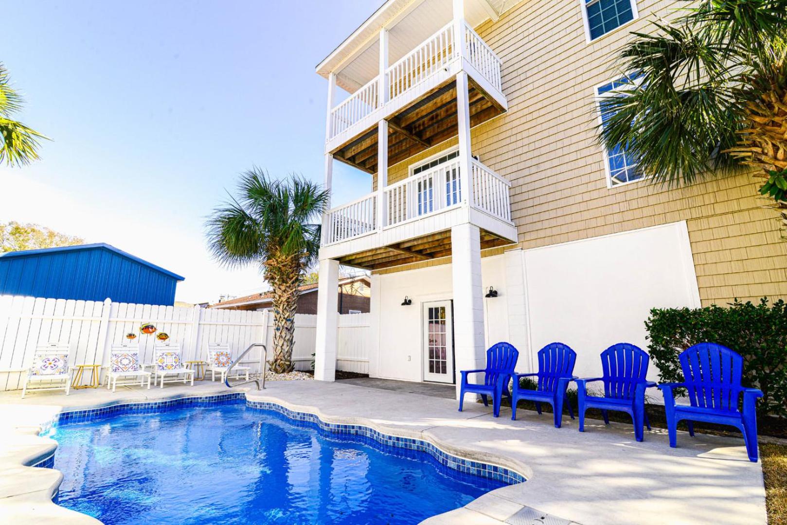 Beach Bliss w Pool Game Room and Steps to Sand