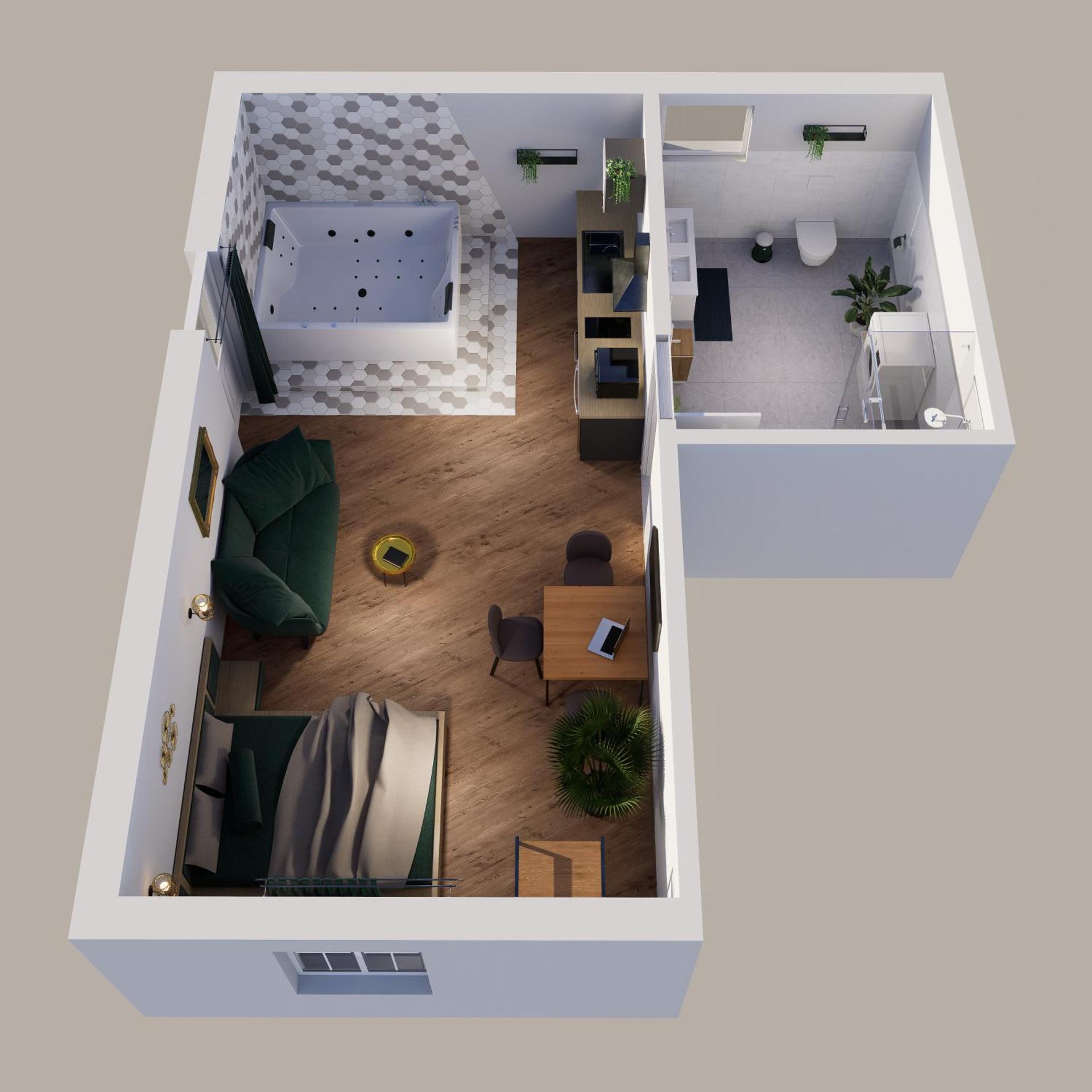 L'Oasis Tropicale, Jacuzzi, Love Room