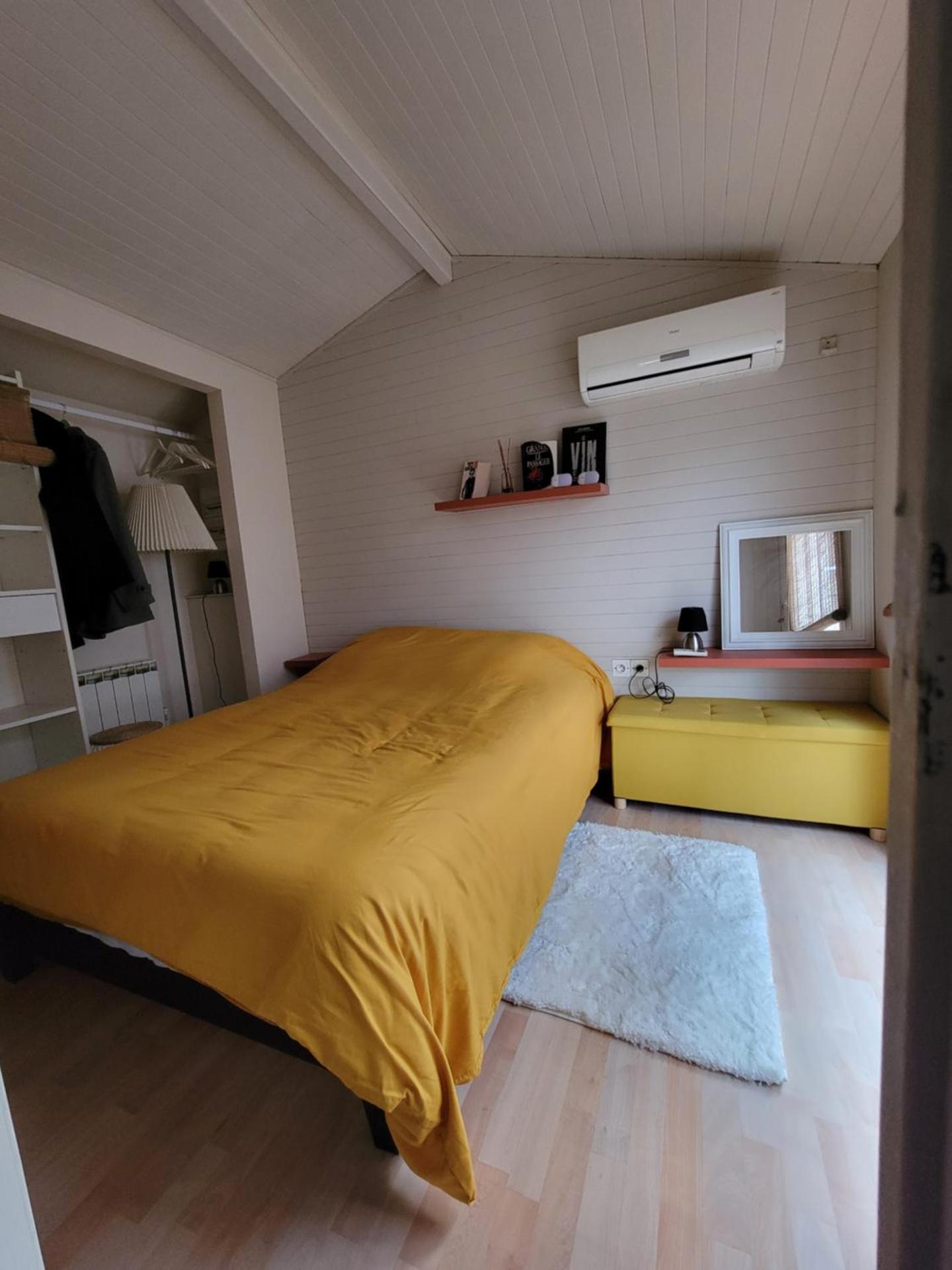 Chalet 47m2 climatisé, piscine,linge fourni