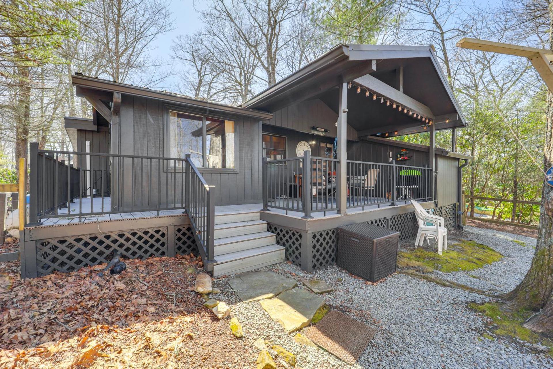 Near Lake and Trails Rustic Newland Cabin with Deck!