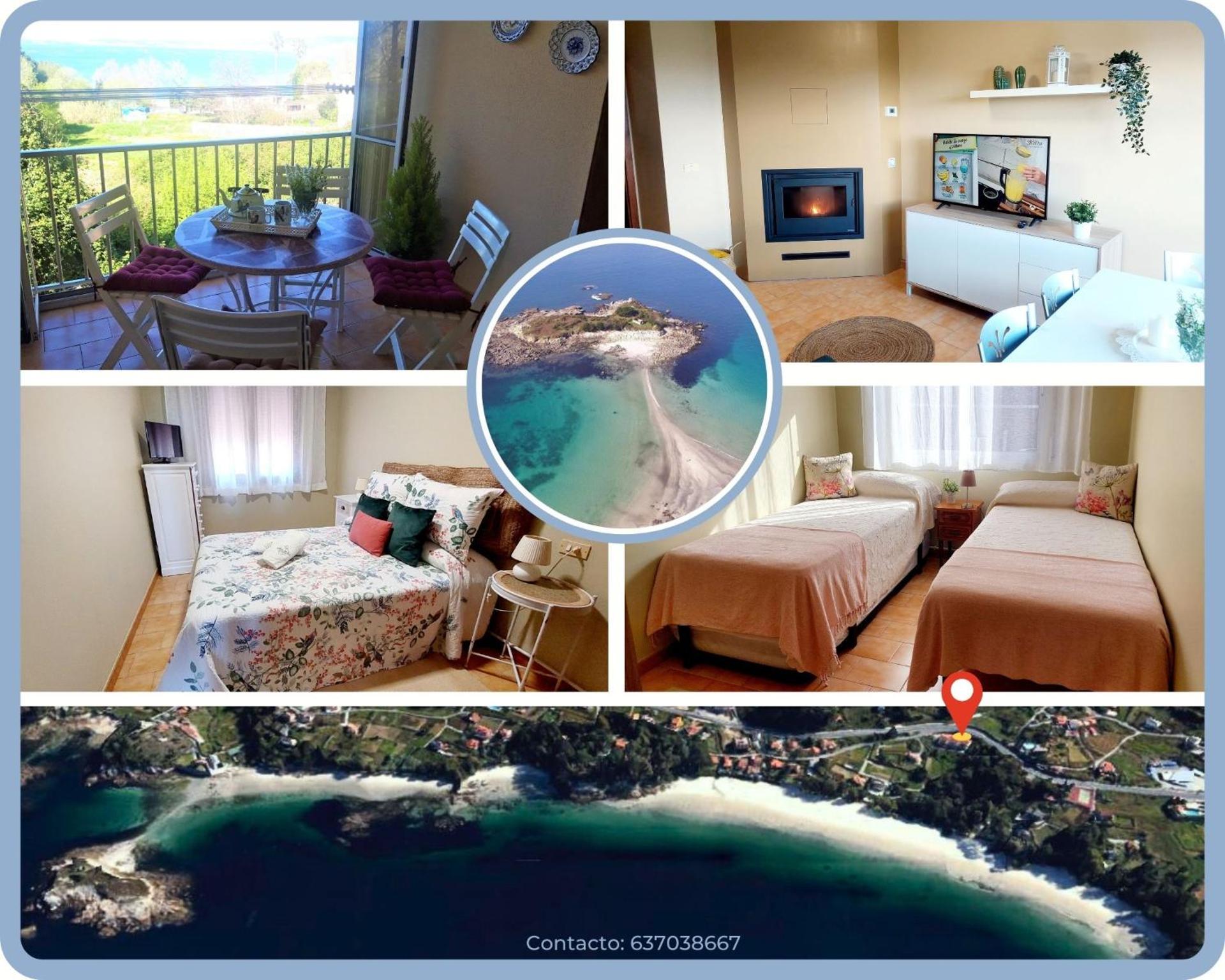 Apto Dona Olga 200 mts playa Lapamán, terraza vistas al mar