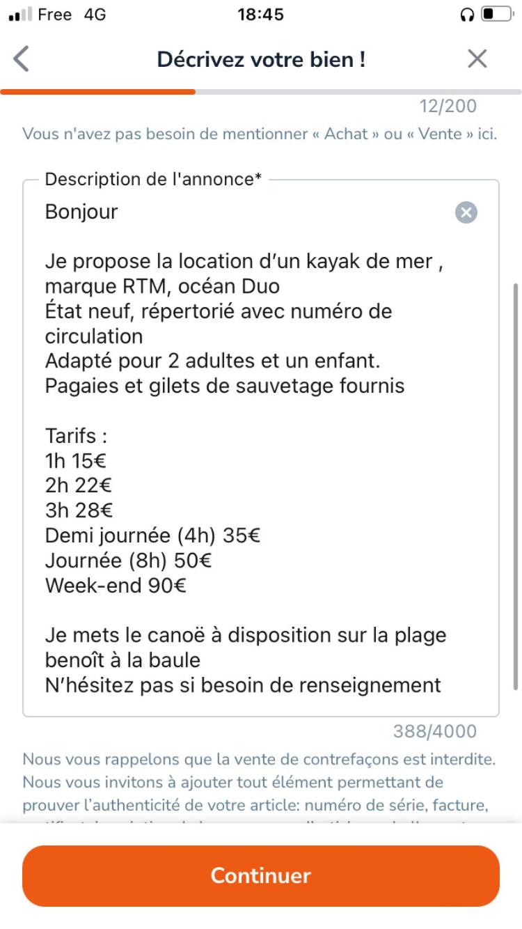 Appartement de standing, vue sur port de plaisance