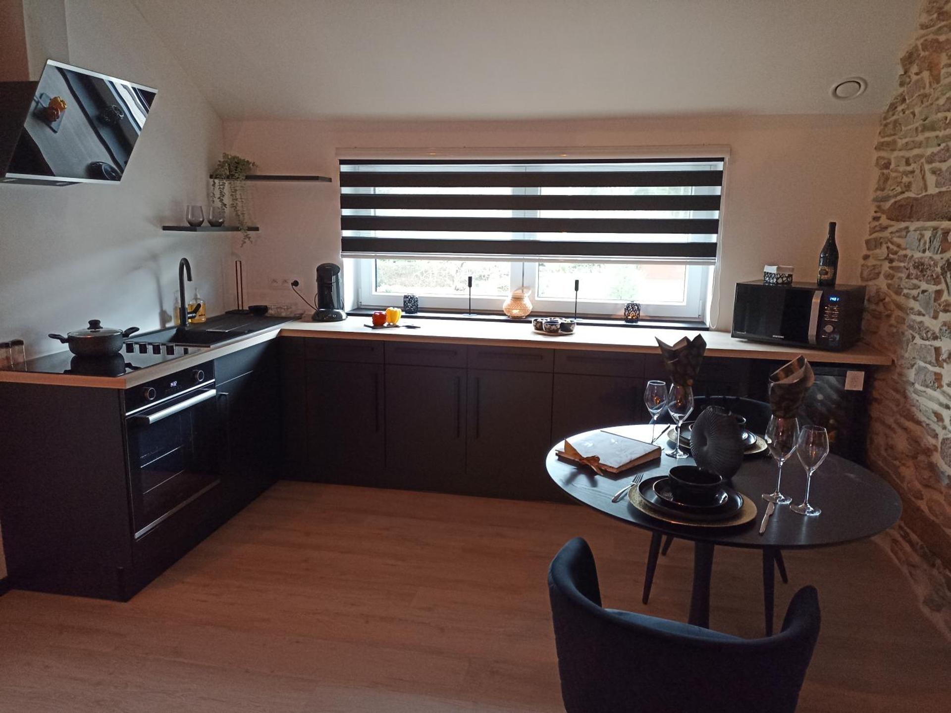 Loft noir (baignoire balnéo et sauna)