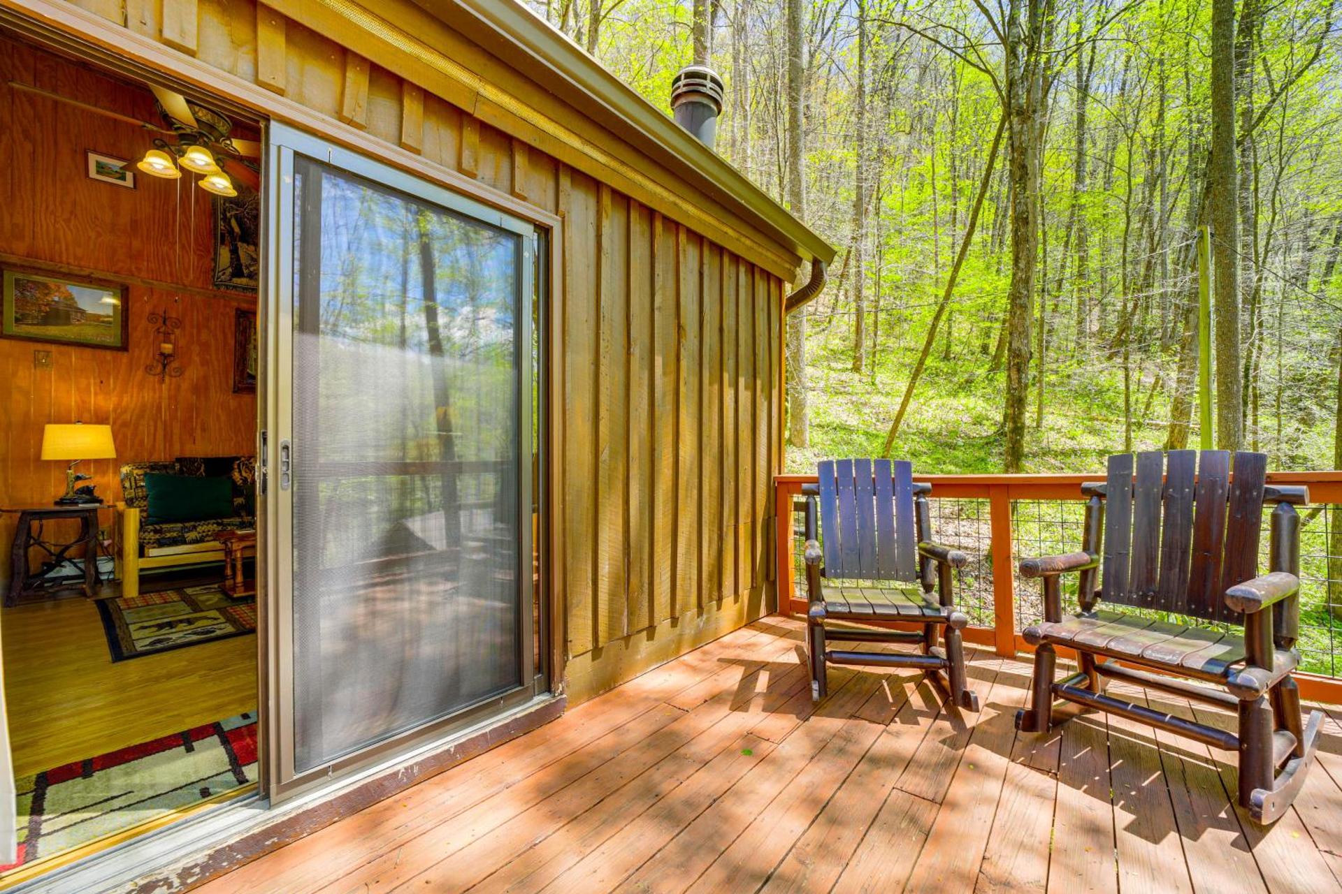 Unwind By Fire! Creekside Whittier Cabin with Deck