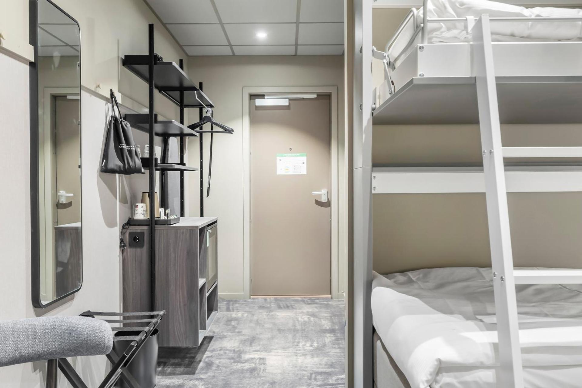 Family Room with Two Single Beds and One Bunk Bed - No Window