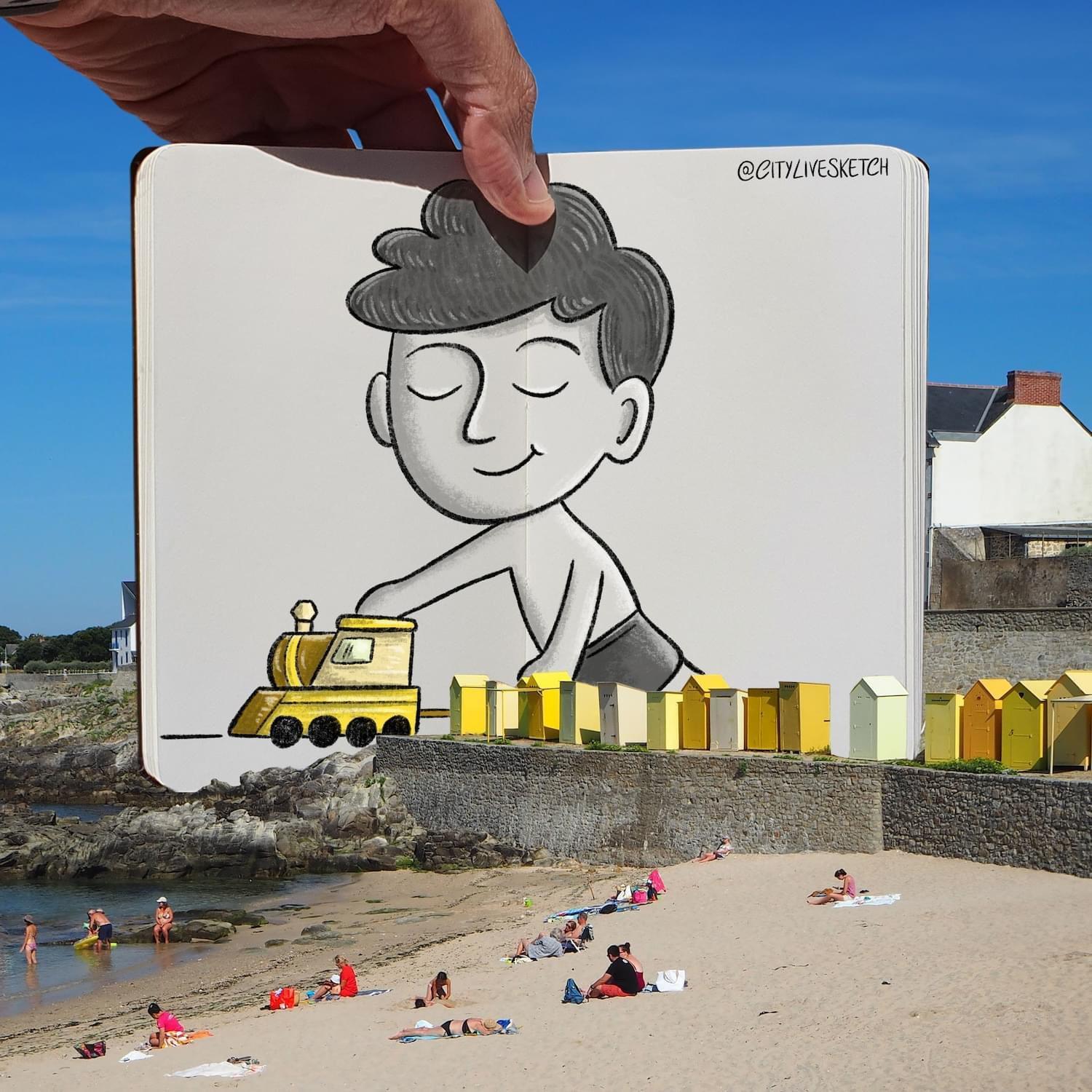 Deux maisons reunis par le jardin et sa cabine de plage, à 8min à pieds des plages et de l'océan